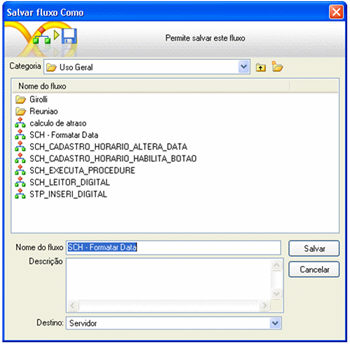 salvar fluxo como